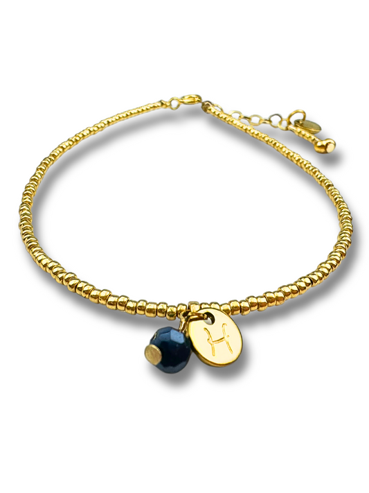 Armband- CLASSIC mit Letter und Birthstone