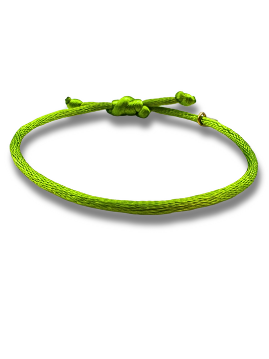 Armband- satin green STRING